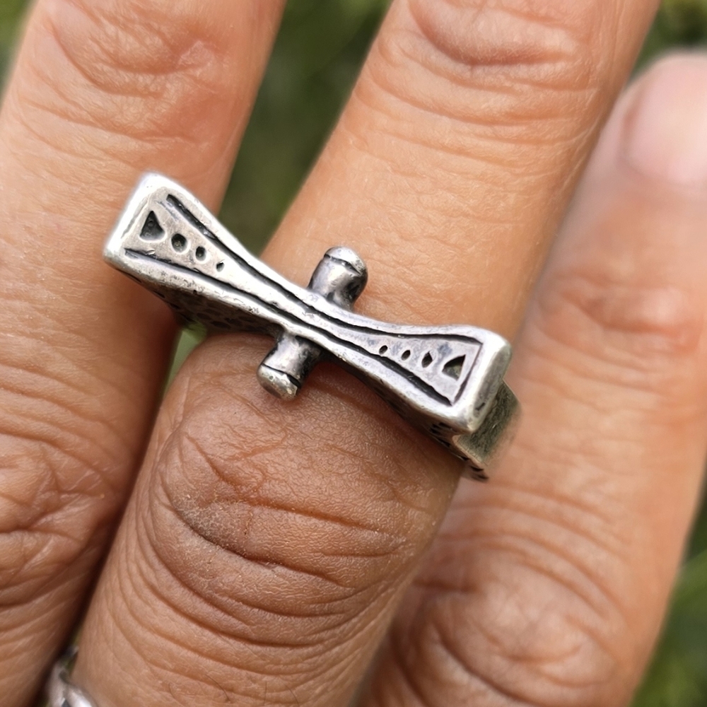 Heavy Solid 925 Sterling Silver Viking Medieval R… - image 1
